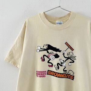 90's コンセントキャラ エロ Tシャツ ビンテージ ファニー ジョーク パロディー