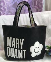 ★激安スタート！大人気商品!★★MARY QUANT・マリークワント★★大変可愛いリバーシブル・トートバッグ♪新品・未使用に近い♪_画像1