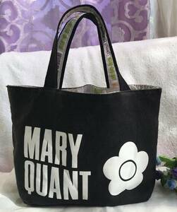 ★激安スタート！大人気商品!★★MARY QUANT・マリークワント★★大変可愛いリバーシブル・トートバッグ♪新品・未使用に近い♪