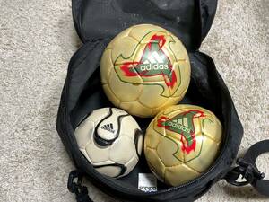 adidas アディダス サッカーボール 2002FIFA World Cup サイズ2 サイズ1 2006FIFA 記念品 まとめ売り 3個セット ボールケース付き