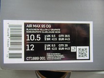 国内正規店購入 NIKE AIR MAX 95 OG BLACK/YELLOW LT GRAPITE US10.5 28.5cm CT1689 001 ブラック/ネオンイエロー/ライトグラファイト_画像6