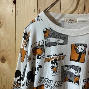 [KWT3688] ディズニー 長袖Tシャツ レディース ホワイト L ポス