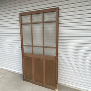 GM4B⑧ small of the back board attaching glass door glass do Ad a door old Japanese-style house ... door era fittings entranceway door warehouse door 