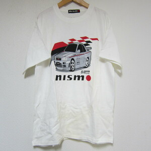 ③未使用 B品 NISMO R34 GT-R Z-tune Tシャツ 白 L相当 黄ばみ＆シミ有り クリポス185円