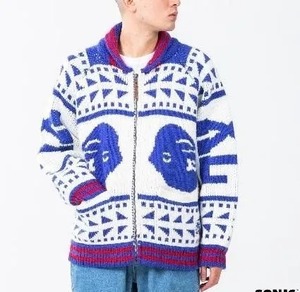 ∀ 21AW XLARGE エクストララージ SONIC THE HEDGEHOG ソニックザヘッジホッグ カウチンセーター カーディガン M