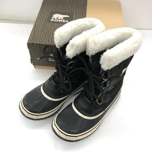 SOREL ソレル スノーブーツ ウィンターカーニバル ボア リップストップ ブラック 22cm