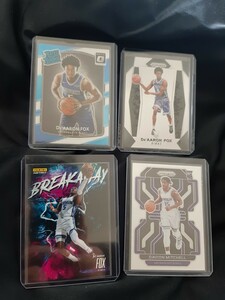 RC De'Aaron Fox, Davion Mitchell and insert 4枚セット