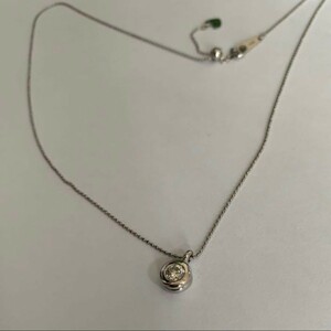 Pt850/Pt900　プラチナダイヤモンドネックレス　ダイヤモンド　0.359ct　ネックレス　一粒ダイヤ