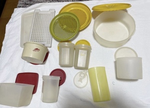 Tupperware/ tapper wear large amount set / rectangle container / deep type / thin type / preservation container / heat-resisting / enduring cold 