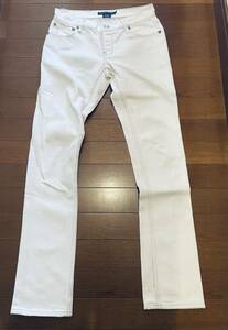  Ralph Lauren white stretch Denim skinny strut W61