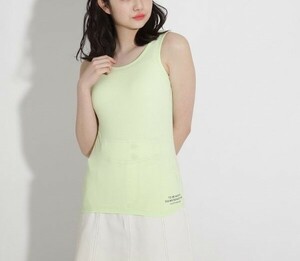  new goods PINK-latte back Cross tank top yellow green (025) 02(165cm) regular price 1000 jpy 