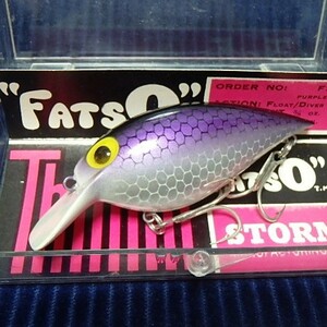 オールド ストーム ファッツオー ミディアムサイズ パープルスケール！ RARE! VINTAGE STORM FATSO CRANKBAIT!