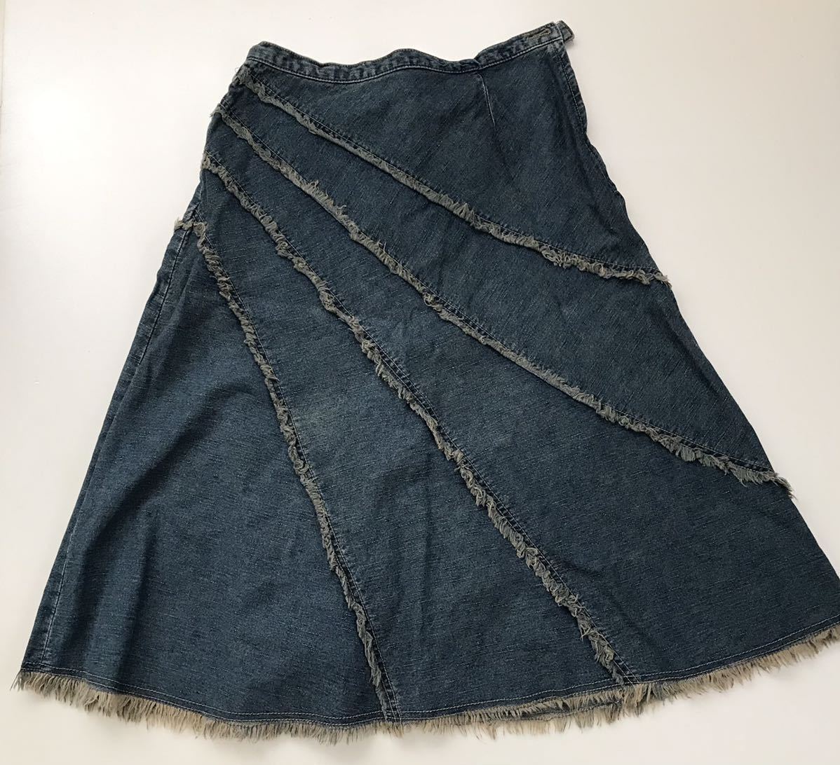 フラワープリント レア Chloe クロエ 2016 デニム 刺繍入り フリンジ