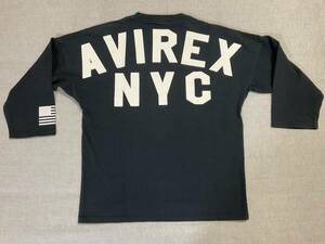 AVIREX / アヴィレックス【WEB&DEPOT限定】BIGLOGO 3/4 SLEEVE T-SHIRT /ビッグロゴ 7分袖Tシャツ /AVIREX NYC / A1414