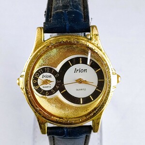 Irion イリオン 腕時計 クウォーツ 時計 ヴィンテージ 3針 白文字盤 ゴールド基調 アクセ アクセサリー アンティーク レトロ 昭和レトロ