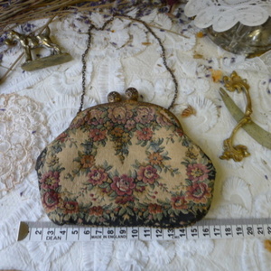  France antique Vintage cloth bulrush .. bag purse old clothes France made Europe France bro can to England miscellaneous goods 384