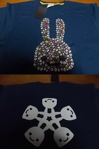 送料無料 新品 cune キューン うさぎ 5周年記念 五色豆 Tシャツ XL