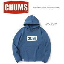 CHUMS チャムス ロゴプルオーバーパーカーデニム インディゴ XXL　CH00-1353　メンズ　パーカー　アウトドア_画像1