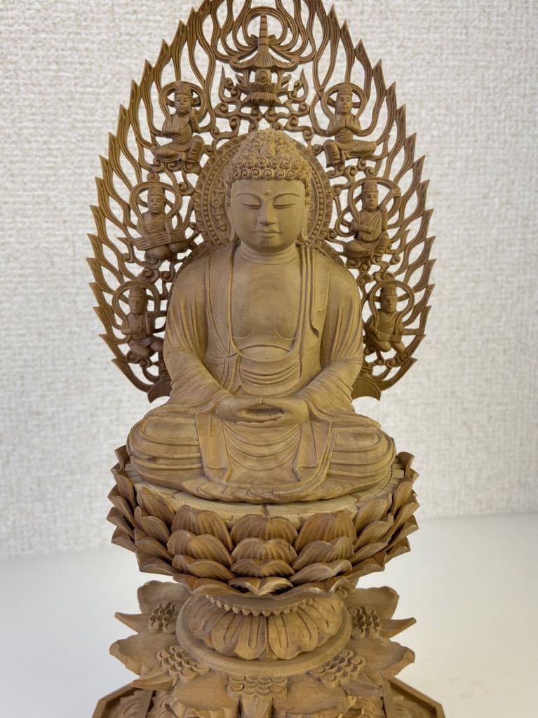 古い仏像 光背あり【状態注意:説明文を熟読して下さい】-