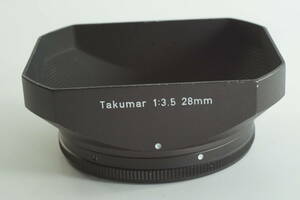 RBGF05『送料無料 キレイ』Super Takumar 28mm F3.5 SMC Takumar 28mm F3.5 ペンタックス 金属製角型レンズフード