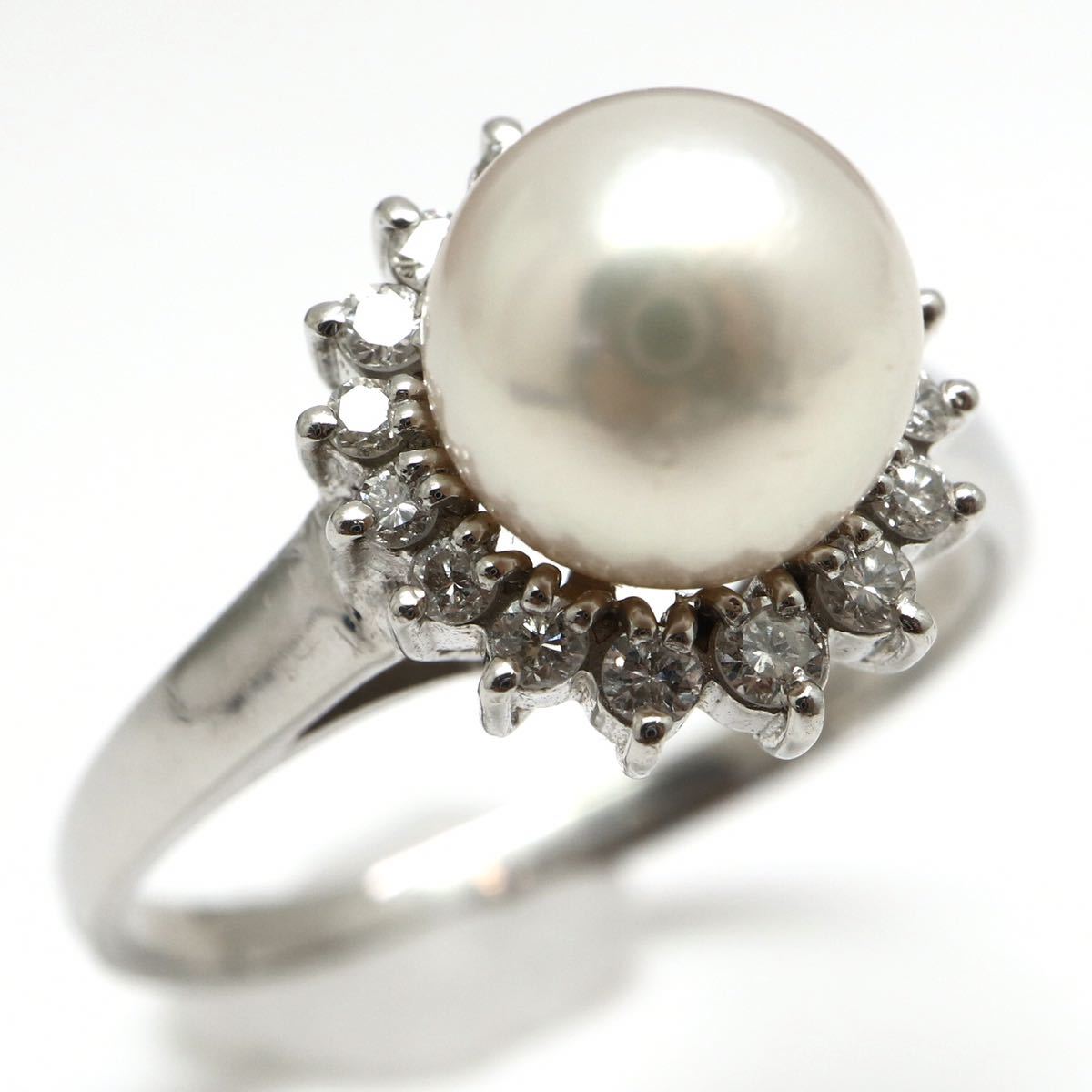 TASAKI 田崎真珠 あこや真珠 8.5ミリ ダイヤ 0.28ct Pt900 www