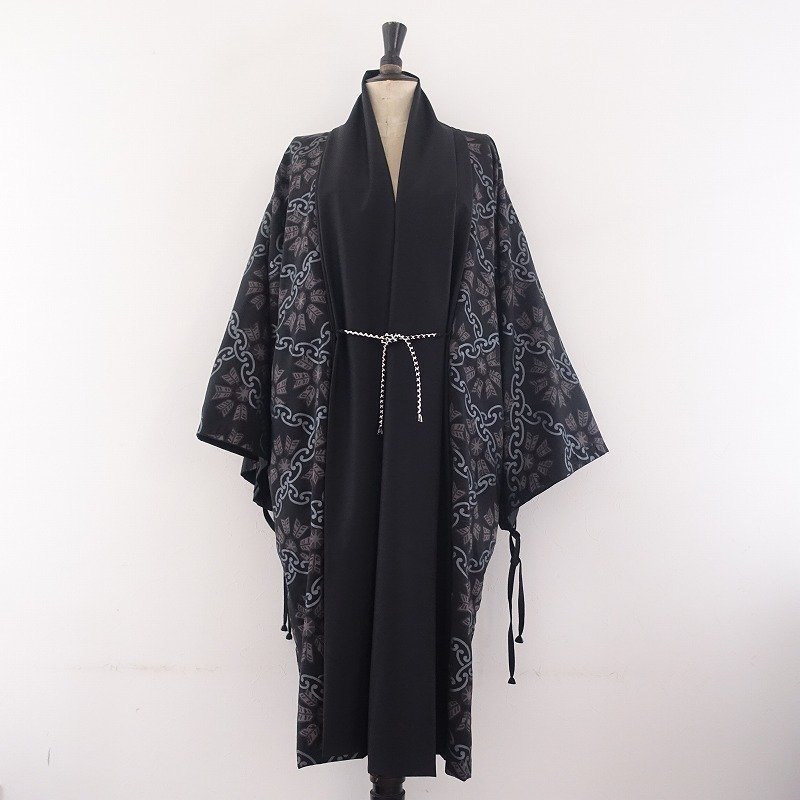 SOU・SOU 行 梳毛間道 燕尾 宮中袖 袷 黒 原石 XL 新品未使用