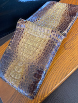 【Crocodile purse 二つ折】クロコダイルワニ革　USED USED リフォームベース　カード　ファッション小物【23/03 TY-6A】_画像2