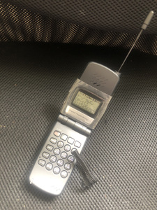 [NEC цифровой ho n* витрина образец ] антенна 2 ... старый retro мобильный телефон чёрный [23/03 TY-6A]