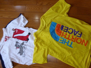 THENORTHFACE PUMA Tom . Jerry T-shirt Junior child Kids cut and sewn sport wear 