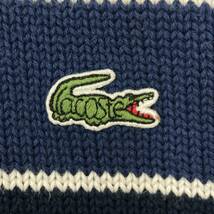 LACOSTE コットン ニット ポロシャツ ボーダー ブルー ブラック 4サイズ ラコステ セーター archive 2110162_画像5