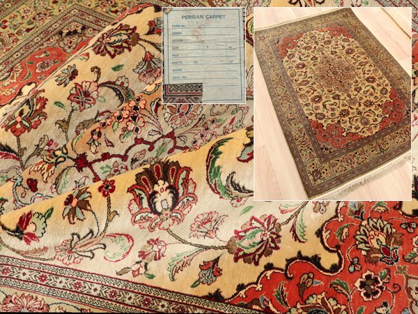 ヤフオク! -ペルシャ絨毯 シルク クム産の中古品・新品・未使用品一覧