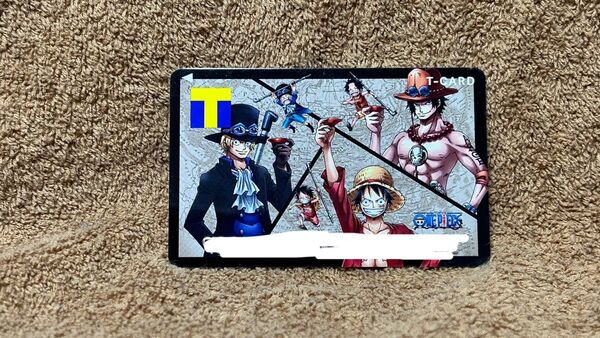 Tカード ルフィ&エース&サボの描き下ろしデザイン ONE PIECE×Tファン」