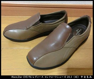 #MoonStar EVE196 lady's comfort shoes slip-on shoes 24.5cm(4E) used good goods 