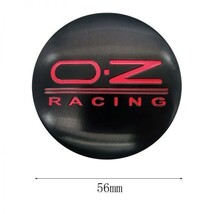 【送料63円】【カーボン 赤 レッド】56mm OZレーシング シール ホイールセンターキャップ ステッカー O.Z Racing ハブキャップ ホイール_画像2