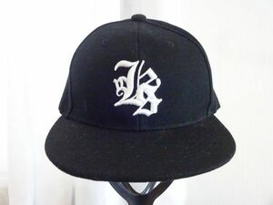 A UNCONDICIONAL B キッズ帽子　黒色キャップ　ベースボールハット　サイズ５５cm〜５８cm　キャップ　帽子