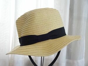 A Free`s Mart B 男女兼用　ペーパーハット ベージュ色　サイズ５７cm〜５９cm　ソフト帽　キャップ　帽子