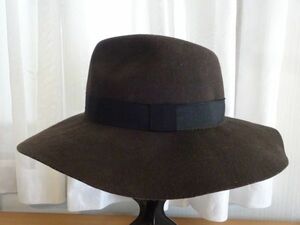 ： OZOC ：ワールド　レディース・メンズ　中折れハット　つば広帽子　サイズ５７・５cm　ウール　キャップ　帽子