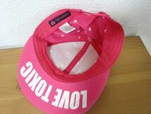 ：LOVE TOXIT ：キッズ帽子　女の子　ショッキングピンク 色　星柄　サイズ５６cm〜５８cm　キャップ　帽子_画像9