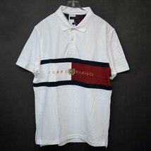 新品 トミーヒルフィガー BIGフラッグ＆刺繍ロゴ ポロシャツ(XL)ホワイト ゴルフにも！TOMMY HILFIGER USAモデル /fa87_画像8