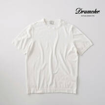 ★DRUMOHR ドルモア★イタリア製 オーガニックコットン&麻 大人のコットンニットTシャツ★オンオフ使える一品★1点限り★3772★_画像1