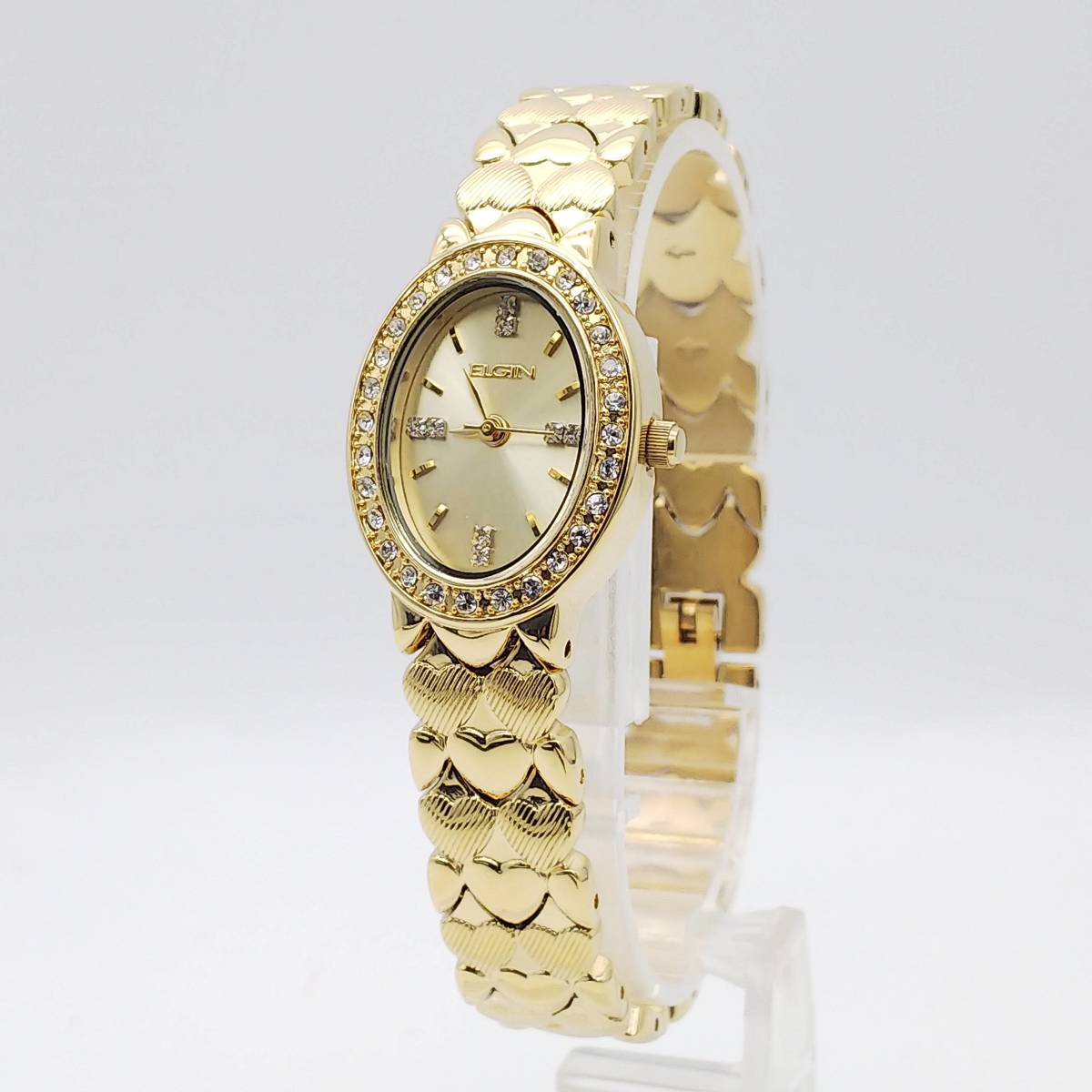 売り たい 美品【電池交換済】☆エルジン☆ELGIN☆レディース/腕時計