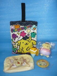 C* unused * Sanrio 2020 year Pom Pom Purin soft pouch . shoes back other 5 point 