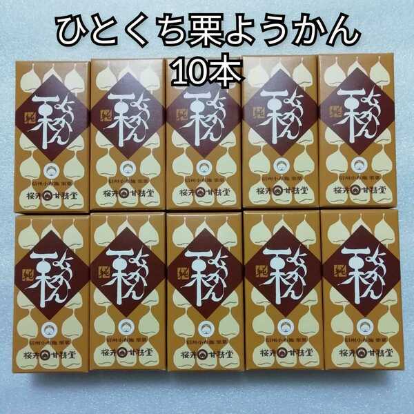 10本　ひとくち栗ようかん　桜井甘精堂　栗ようかん　栗羊羹　くりようかん