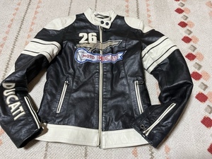  lady's DUCATI Performance original leather leather jacket size 40