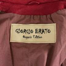 ジョルジオブラット GIORGIO BRATO ボローニャ ライダース レザージャケット ジップアップ 38 レッド 赤 レディース_画像9