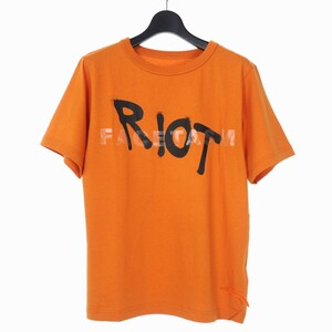 ライオット ファセッタズム RIOT FACETASM 20AW RIOT LOGO TEE ロゴ プリント Tシャツ 半袖 XL オレンジ RF20AW-TEE-U01 メンズ レディース