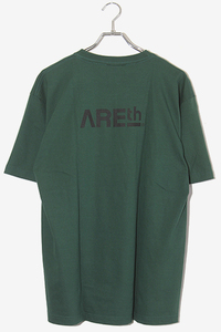 未使用品 2022SS AREth アース LOGO T-SHIRTS ロゴ プリント 半袖Tシャツ XL GREEN グリーン /◆ メンズ