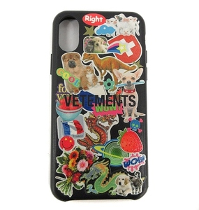 vetomombetomonVETEMENTS iPhone case mobile telephone smart phone accessory sticker Stickers iPhone X XS black black 