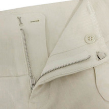 未使用品 ジルスチュアート JILL STUART パンツ ショートパンツ 裾ダブル シャドーストライプ 日本製 コットン混 ライトベージュ 0_画像3