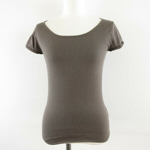  Body Dressing Deluxe BODY DRESSING Deluxe cut and sewn knitted short sleeves stretch khaki tea 38 *A546 lady's 